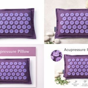 Purple Acupressure Pillow Neck & Shoulder Relief
